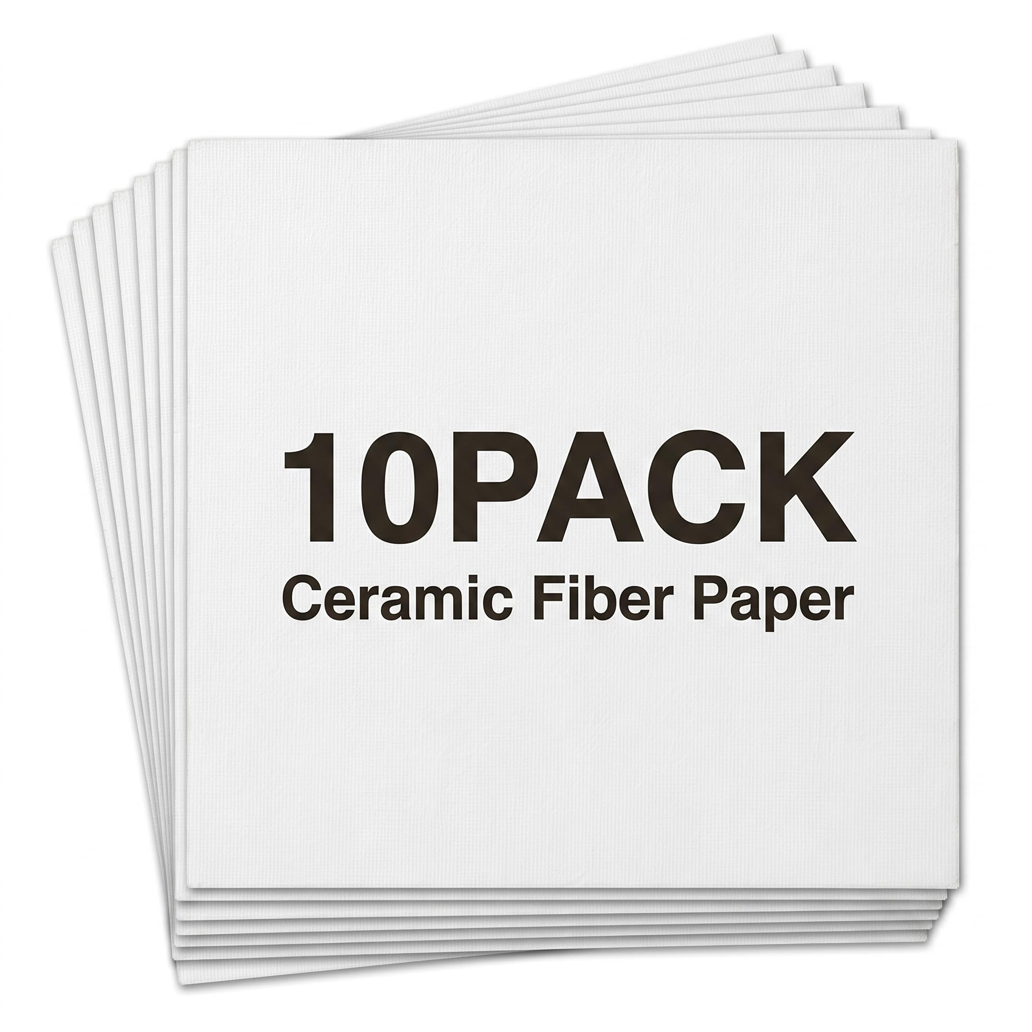 Ceramic Fiber Paper 10 Sheets 12"x12" 0.2" Thick | High Temperature Insulation, 