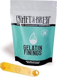 Craft A Brew - Gelatin Finings - For Wine & Beer Brewing - Reduces Haze & Cloudiness - Effective Clarifier - 1 oz Package