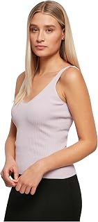 URBAN CLASSICS Women's Tank Top, Sleeveless Camisole in Viscose, V-Neck, Women's Summer Top, Available in Various Colours and Sizes XS - 5XL