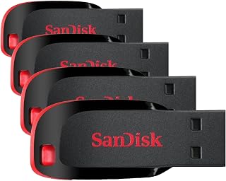 SanDisk Cruzer Blade 64GB USB 2.0 Flash Drive- SDCZ50-064G-B35 (Pack of 4)