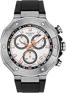 Tissot T-Race, Swiss Quartz Chronograph, 45mm, White Dial, Men's Watch