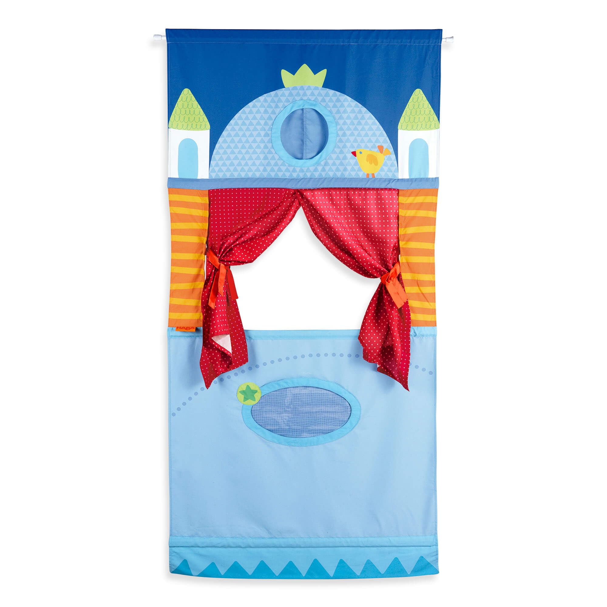 HABA Doorway Puppet Theater - Space Saver with Adjustable Rod: Ideal for Pretend