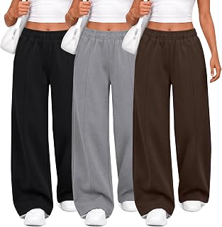 3 Pack Girls Wide Leg Sweatpants Baggy Pants 5-14Y