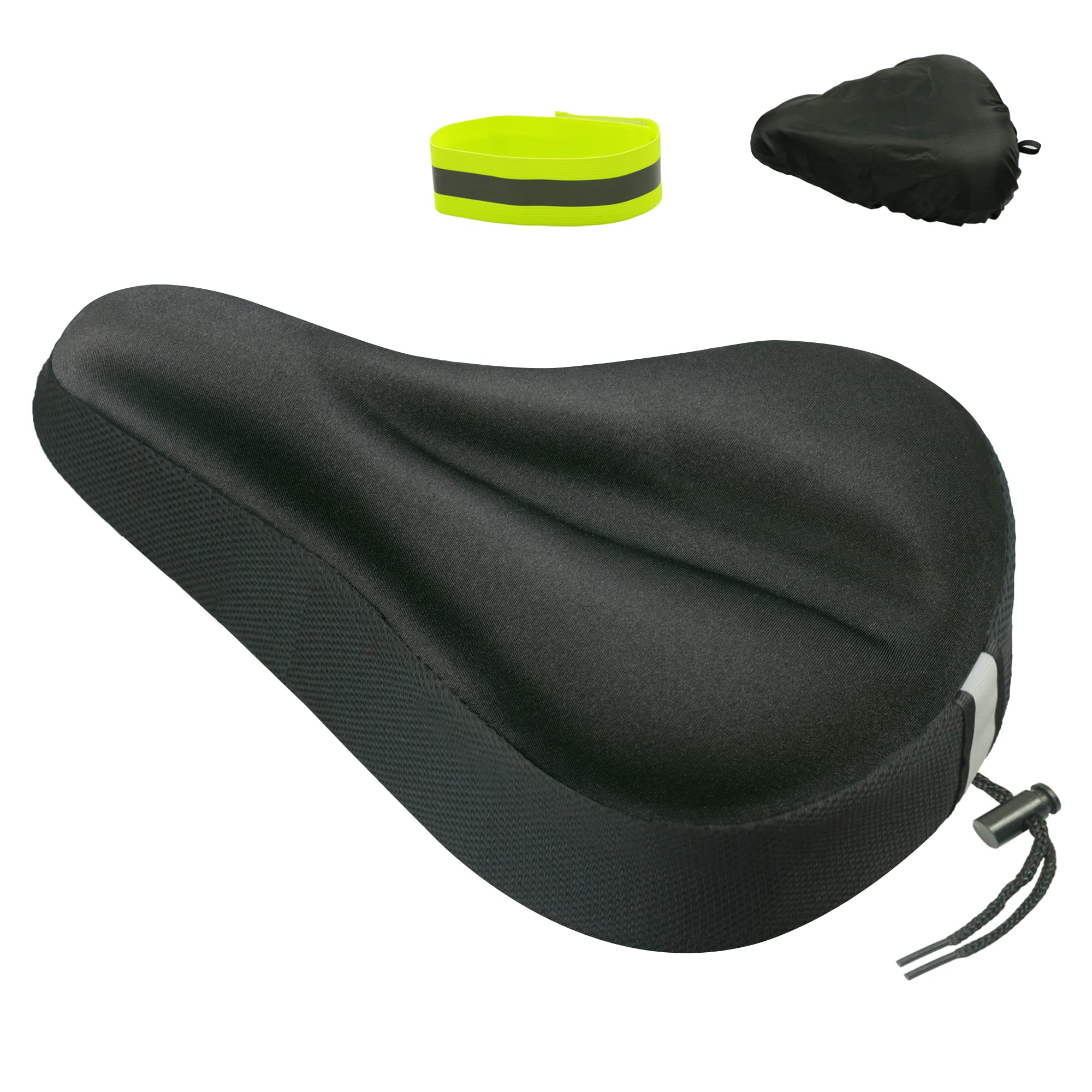 Geronmine Gel Bike Seat Cover Padded Bicycle Saddle Covers for Women & Men, Most