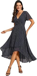 Ever-Pretty Guest Dress A-Line Skirt V Neck Ruffle Sleeve Women's Dress Chic And Elegant Beautiful Evening Dress EG02084