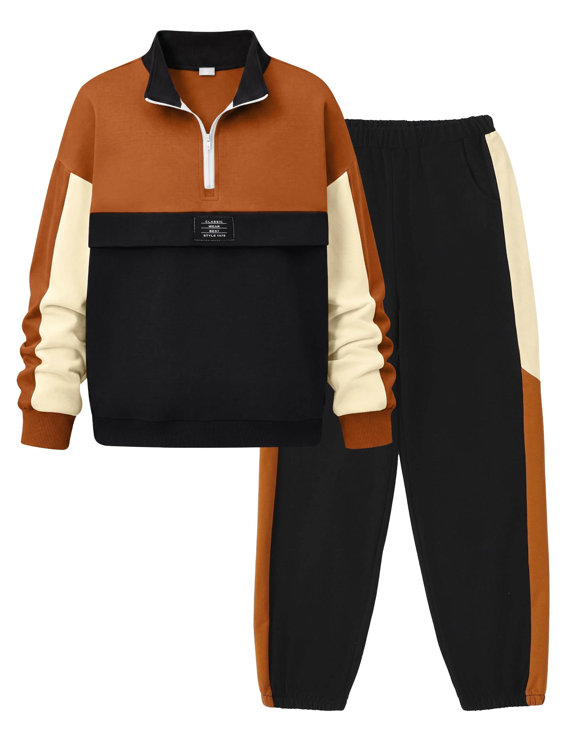 GEMLON ボーイズ 服 ハーフジップ トップス カラーブロック 2ピース ボーイズ 衣装 サイズ 6-14