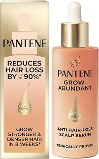 Pantene Grow Abundant Anti-Hair Loss Scalp Serum 60ml for Denser Hair | For Thicker, Longer, Denser Hair in 8 Weeks. Increases Density & Reduces Hair Loss. With Pro-Vitamin Complex & Niacinamide