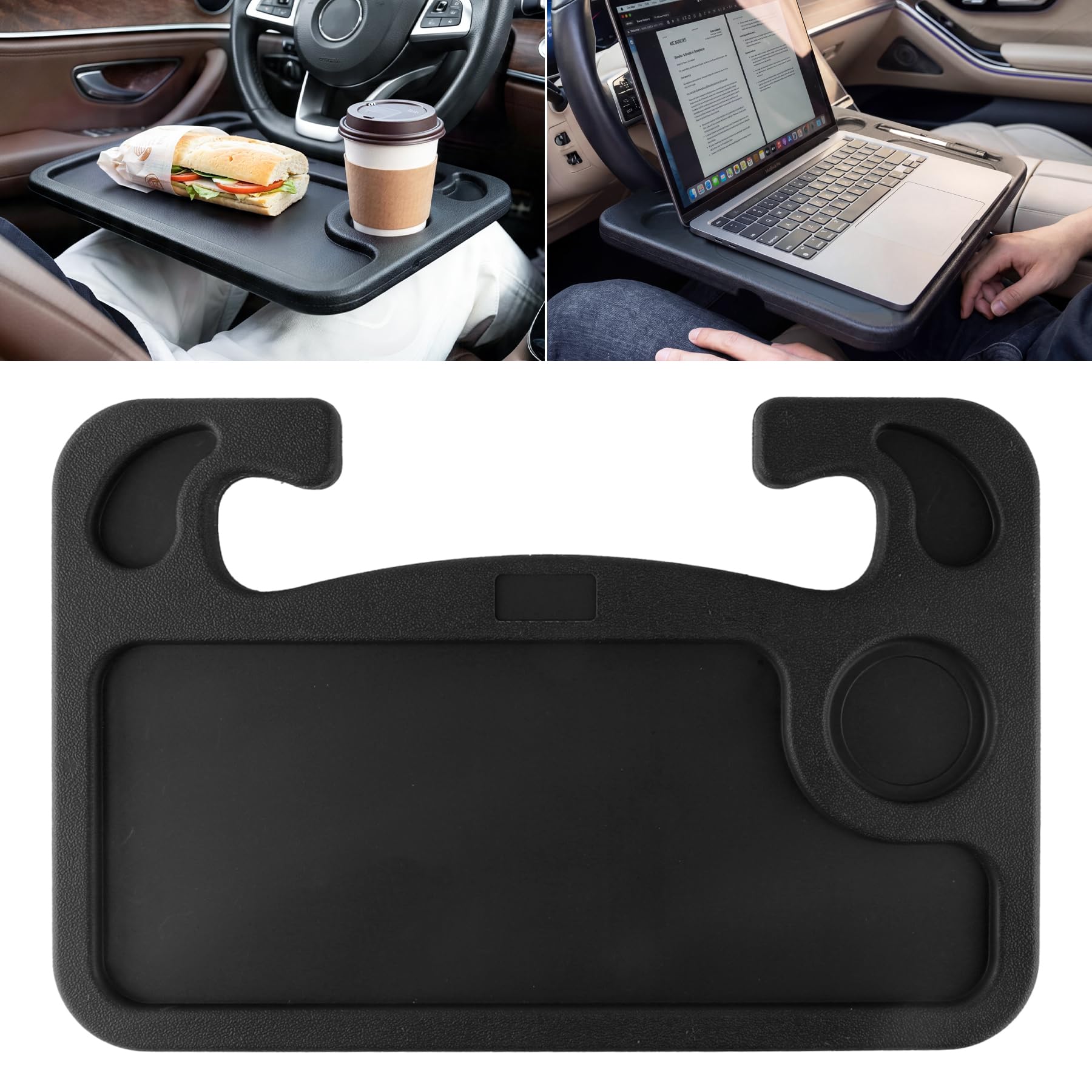 JUSTTOP Car Steering Wheel Desk for Laptop,Multipurpose Travel Car Accessories, 