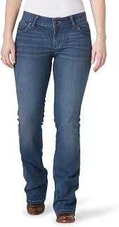 Wrangler Women's Premium Patch Mae sits above Hip Jean