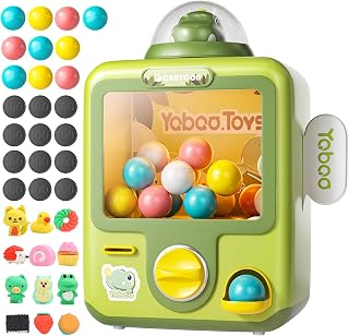 Skirfy Mini Vending Machine for Kids,Dinosaur Vending Machine, Prize Dispenser Toys for Girls and Boys, Electronic Game for Party Birthdays Gift（Green）