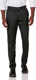 Amazon Essentials Men's Slim-Fit Flat-Front Dress Pants, Straight Leg, Polyester, Stone