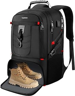 Travel Business Laptop Backpack for 18.4in PC with Shoe Compartment USB Charging Port,Sport Gym Bag for College Hiking Camping,Waterproof Bookbag School Backpack for Men Women Boys