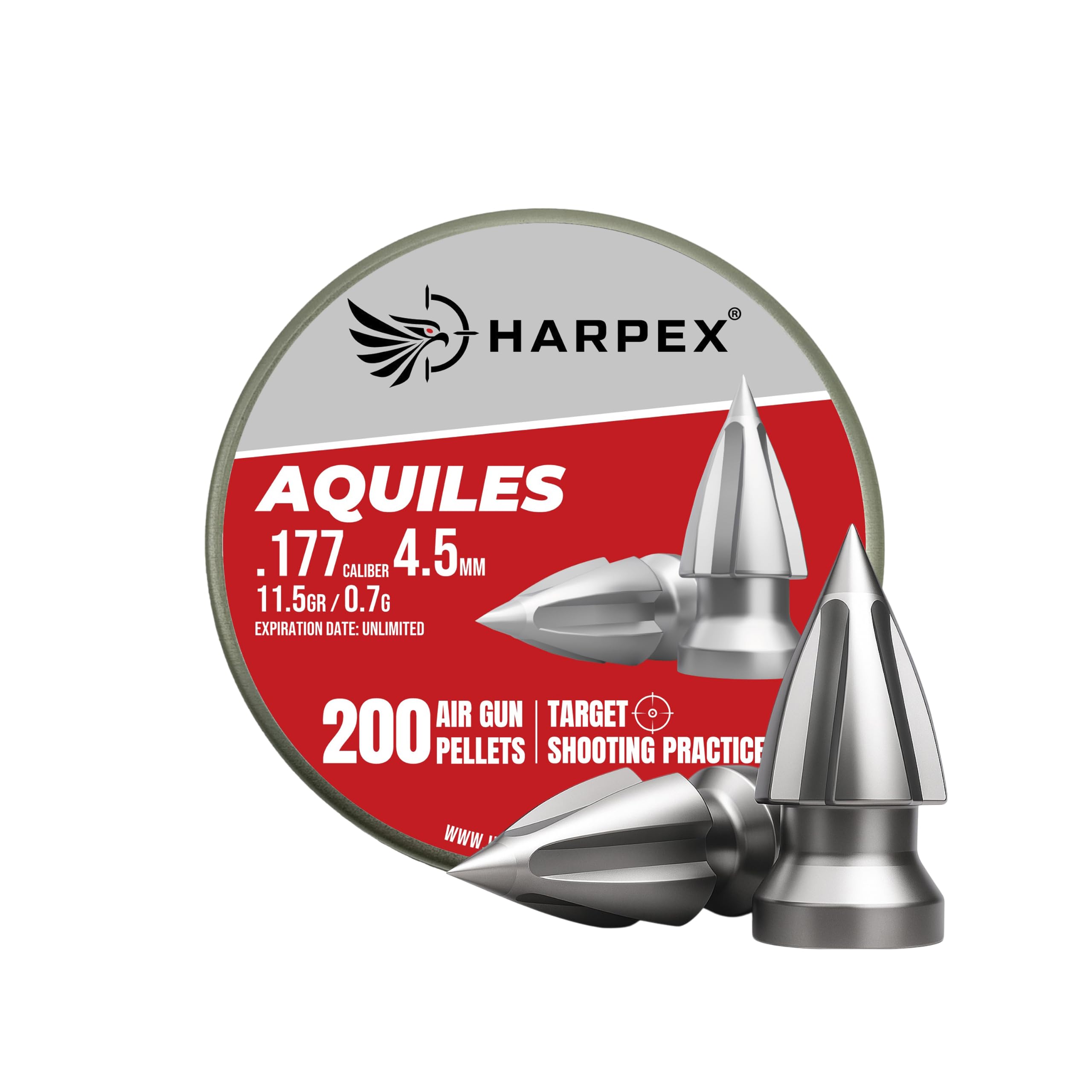 Harpex Pointed Arrowhead .177 Cal Airgun Pellets, 11.5 Grain, 200-Count | High P