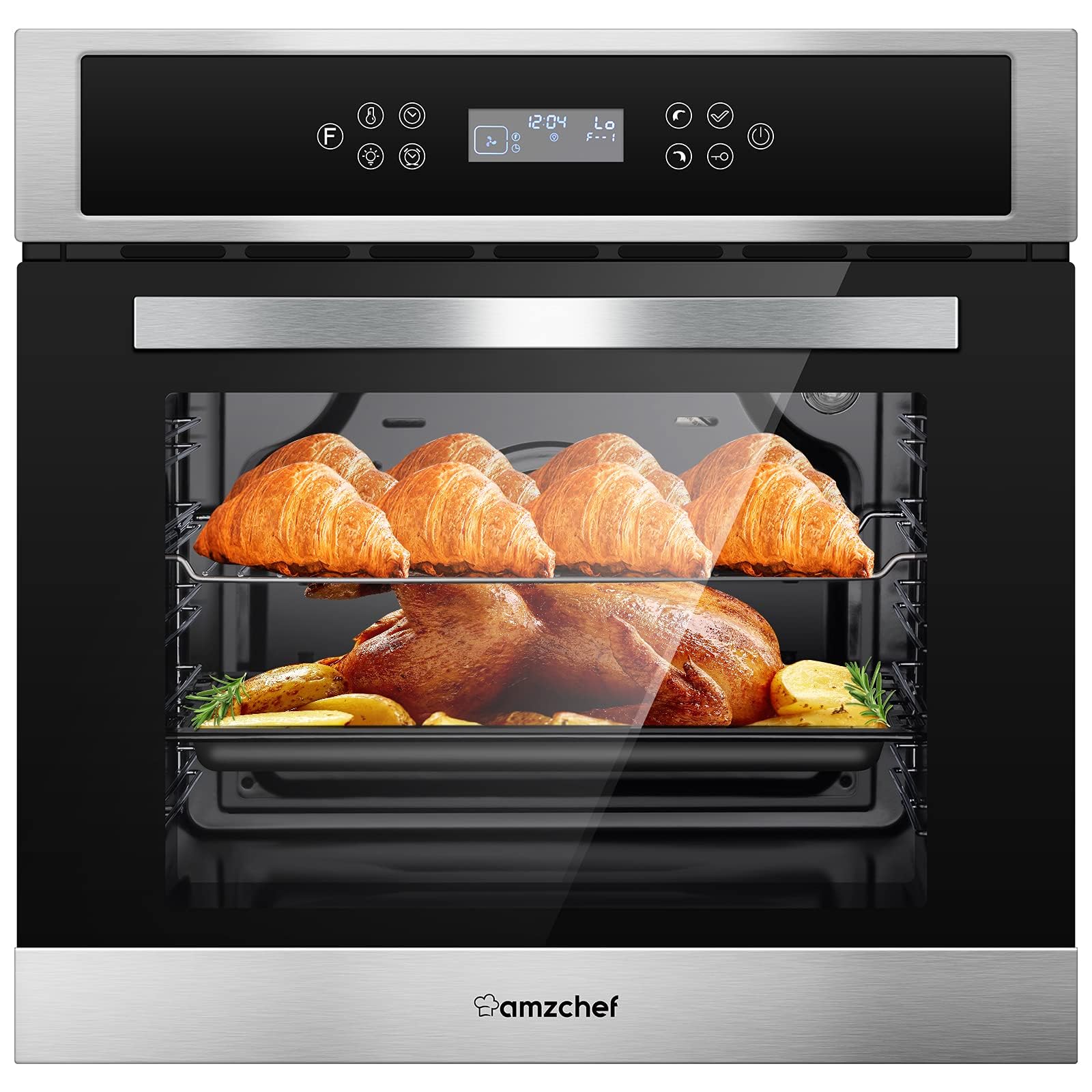 AMZCHEF 24-inch Oven — Powerful convection heating.