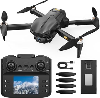 Foldable Drone with 1080P HD Camera for Adults, Drone with 2.8 Inch Screen | For Kids & Adults, Quadcopter with Optical Flow Positioning, 90° Electric Adjustable Lens, Built-in Rechargeable Battery
