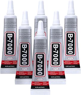 FITTDYHE 6PCS Jewelry Glue - 15ML/0.5fl oz Clear DIY Craft Glue for Rhinestones, Waterproof Strong Bond Adhesive for Phone Repair, Nail Art, Shoes, Fabric, Metal, Glass