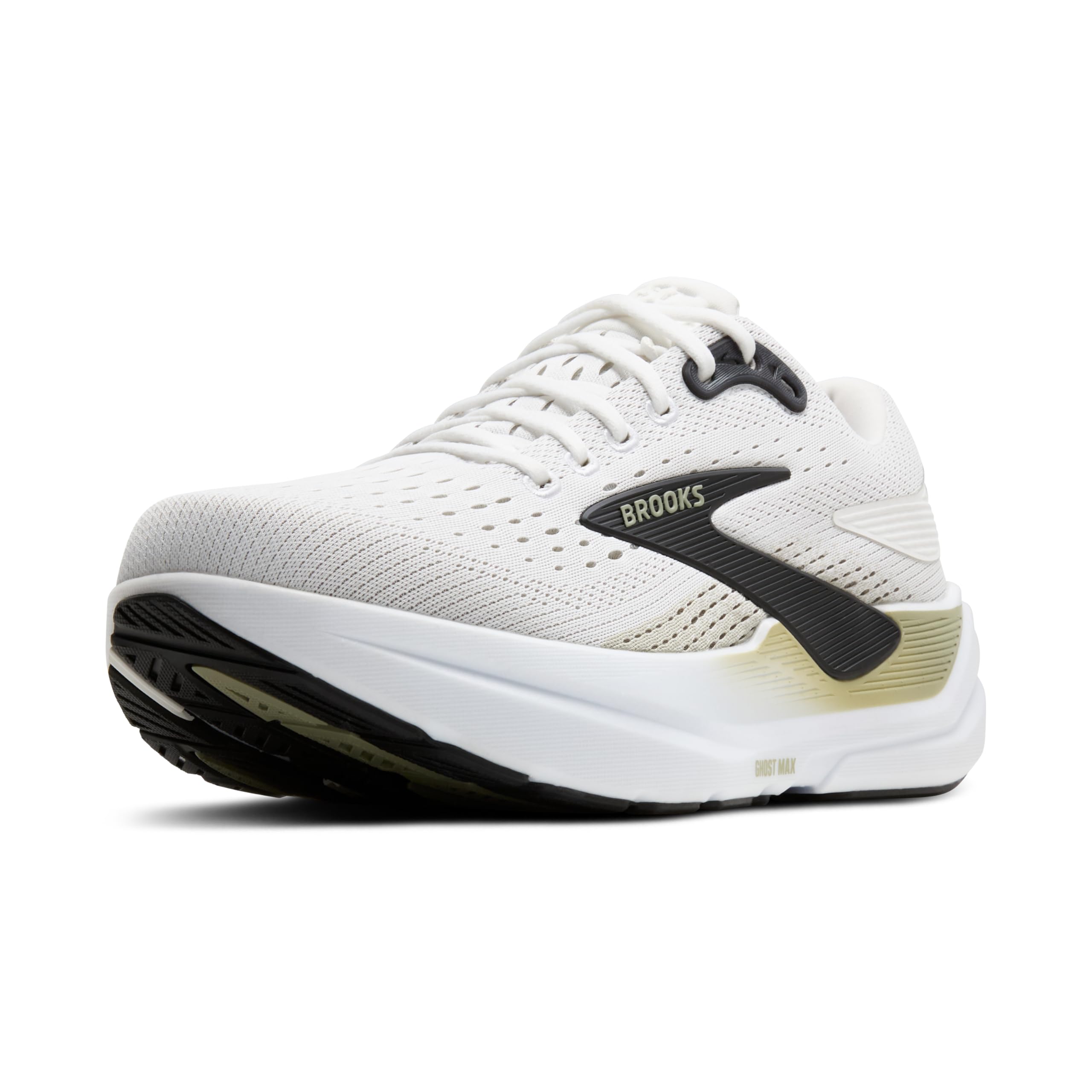 Brooks Ghost Max 3 Men's Running Shoes, Jogging Shoes, White/Orange