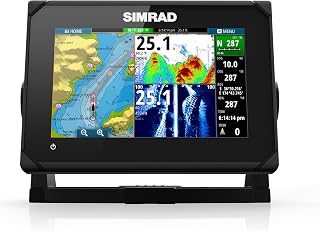 Simrad GO Chartplotter and Fish Finder, with Transducer and Radar Options, Preloaded C-MAP DISCOVER Chart Card