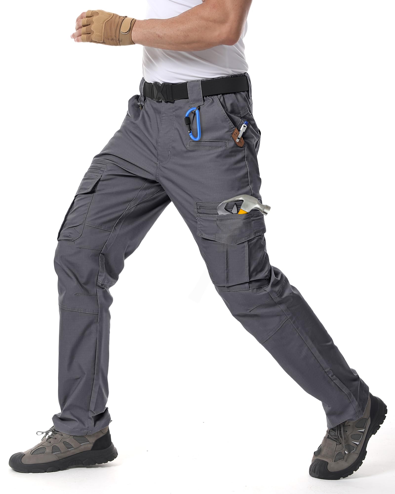 IGOLUMON Men's Cargo Work Trousers Tactical Trousers Trekking Trousers with Mult