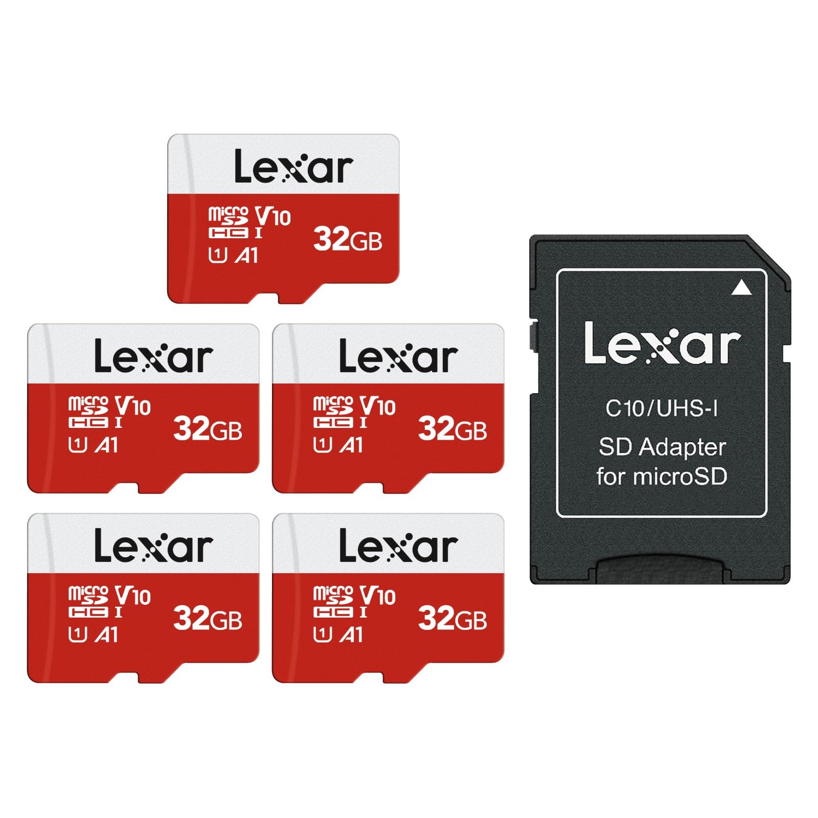 Lexar E-Series 32GB Micro SD Card 5 PK microSDHC UHS-I Flash Memory Card