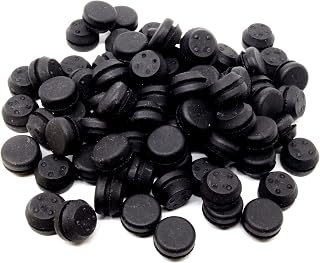 New Millennium Entertainment, LLC Black SBR Rubber Push-in Bumper - 1/2" Diameter, 1/8" Height, Fits 3/8" Panel Hole, 6 Pack
