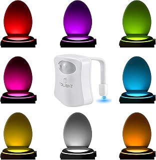 ToiLight The Original Toilet Bowl Night Light. Motion Sensor Fun Cool Bathroom Accessory. Home Gadget for Men, Women. Gifts for Men Dads Fathers Day Christmas. Funny Novelty Birthday Present