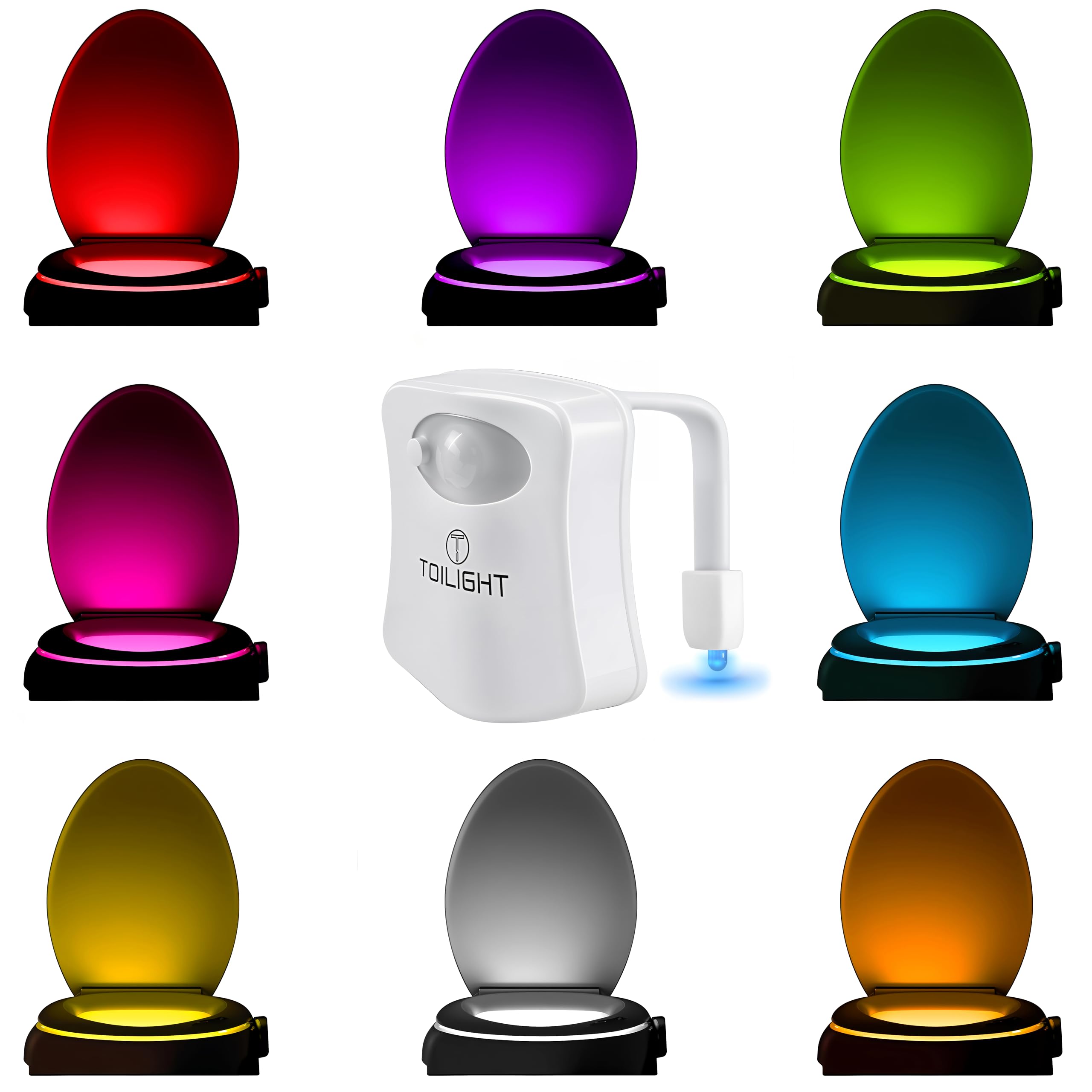 ToiLight The Original Toilet Bowl Night Light. Motion Sensor Fun Cool Bathroom A