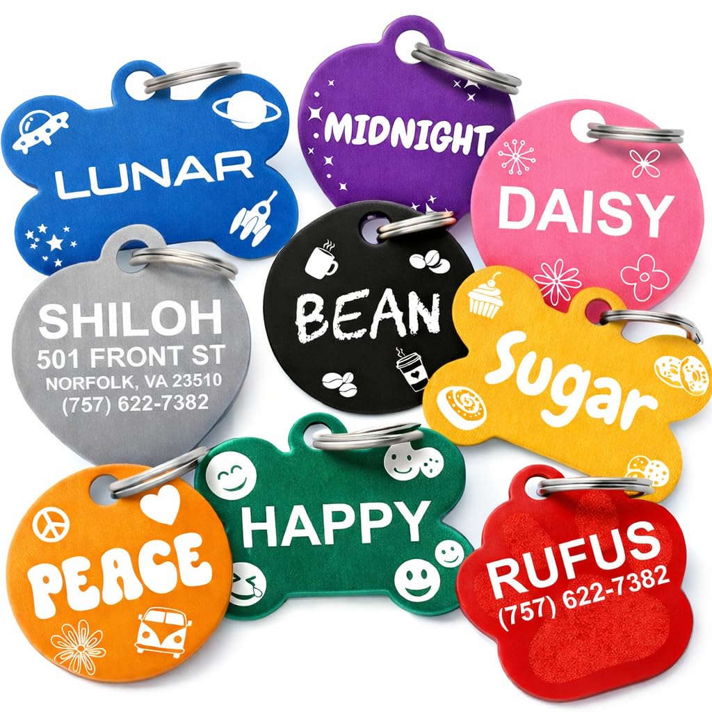 Dr. Fremont's Dog Tags Personalized, Custom Engraved Aluminum Dog & Cat Tag | Cu