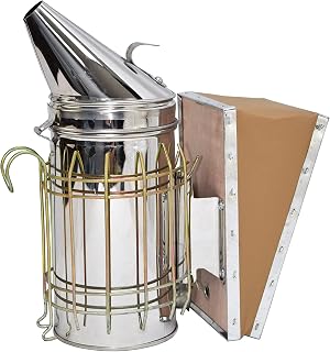 VIVO Stainless Steel Bee Hive Smoker with Heat Shield, Beekeeping Equipment Tool Kit BEE-V001