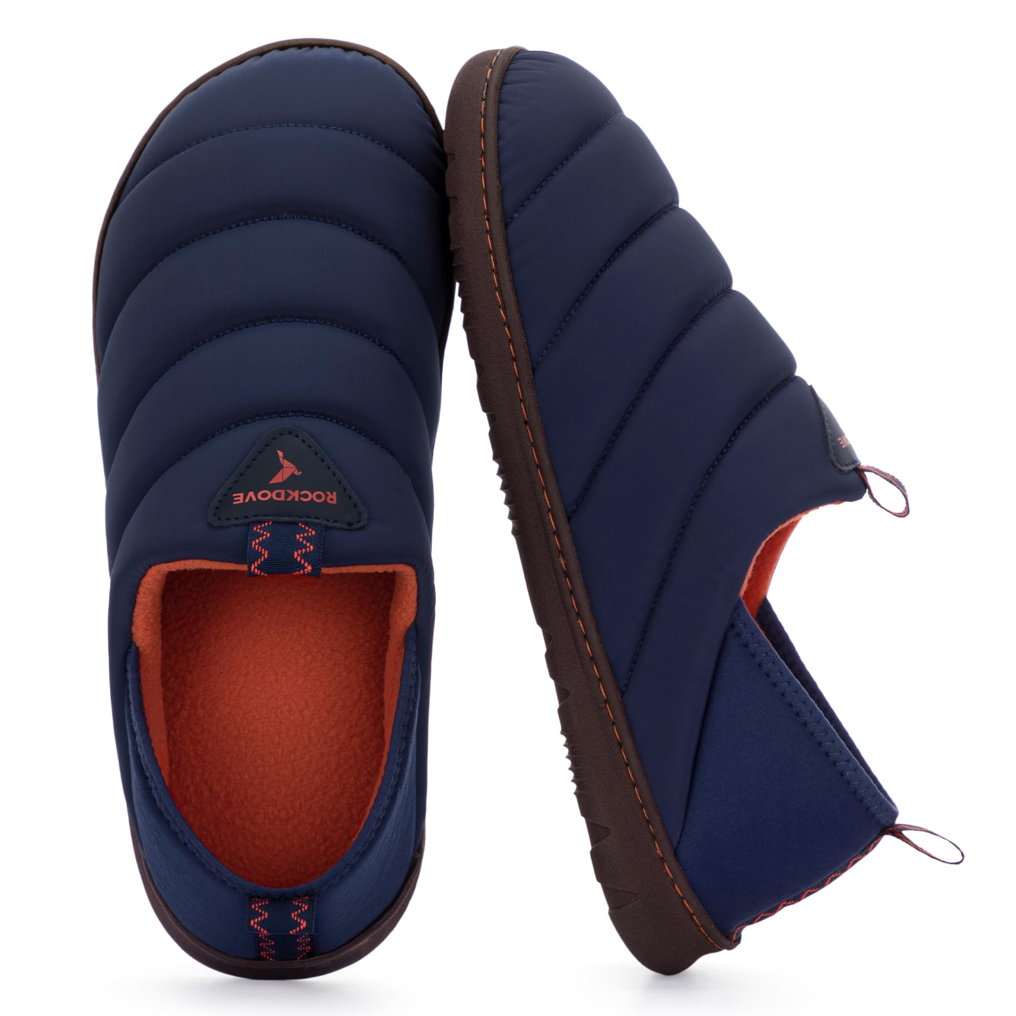 RockDove Pufflite Men's Two-Tone Cushioned Slipper with Indoor-Outdoor Sole