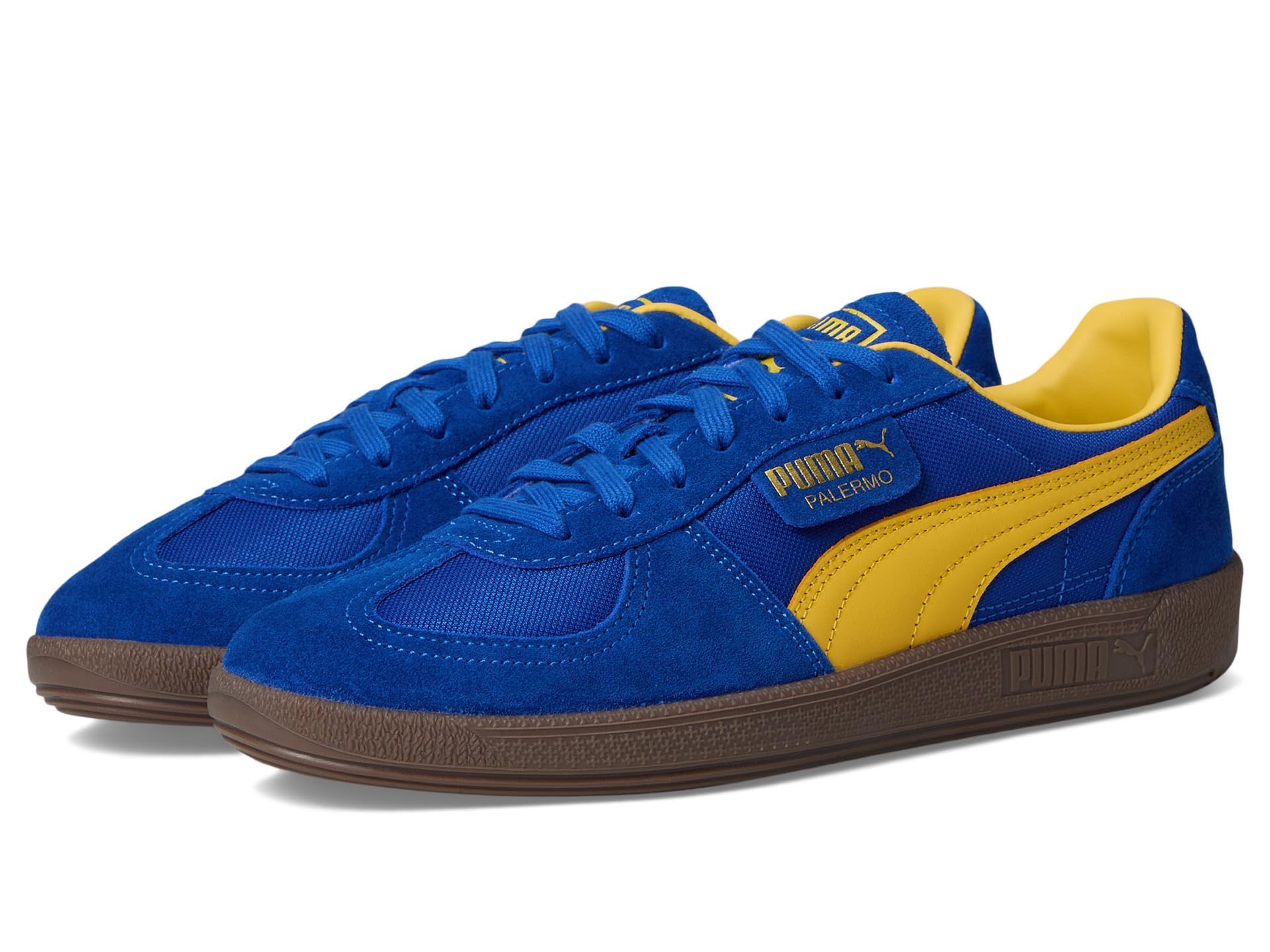 PUMA Palermo Men's Sneakers, Vivid Blue Yellow Sun, 40 EU
