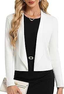 GRACE KARIN Womens Sweater Blazer Business Casual Cropped Cardigan Shrugs