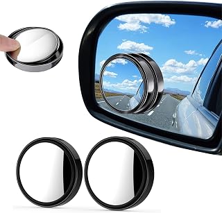 Horuhue 2Pcs Blind Spot Mirrors Car, 360° Rotate Side Mirror, Round-Black | HD Glass Convex Rear View Mirrors with ABS Protective Shell for Suv Van Universal Cars