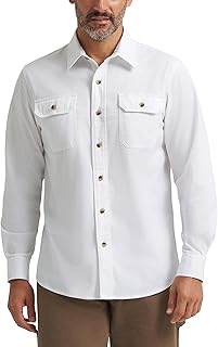 Wrangler Authentics Men's Classic Long Sleeve Shirt in Fabric Button-Down Shirt (Pack of 1)