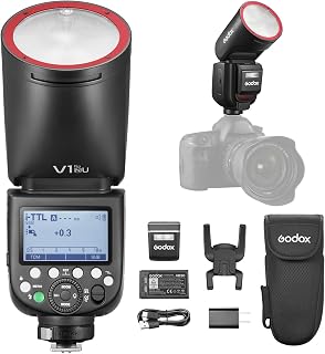 Godox V1Pro-N TTL Camera Flash for Nikon, 76Ws Round Head, 1/8000s HSS