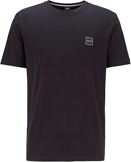 BOSS Mens Tales Relaxed Fit Cotton Jersey Logo Patch T-Shirt