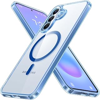 MagSafe Compatible, US Military Standards Holidi Galaxy A57 Case, Clear with Magnet, US Military MIL Standard, Full Protection, Wireless Charging, No Yellowing, Double Layer Construction, Galaxy A57