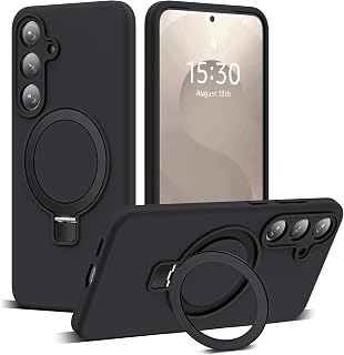 SKYLMW Case for Samsung Galaxy S25 Plus with Stand,6.7" Black