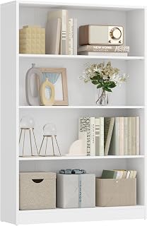 VASAGLE 4-Tier Bookcase, Open Storage Shelf, 80 x 24 x 121.5 cm