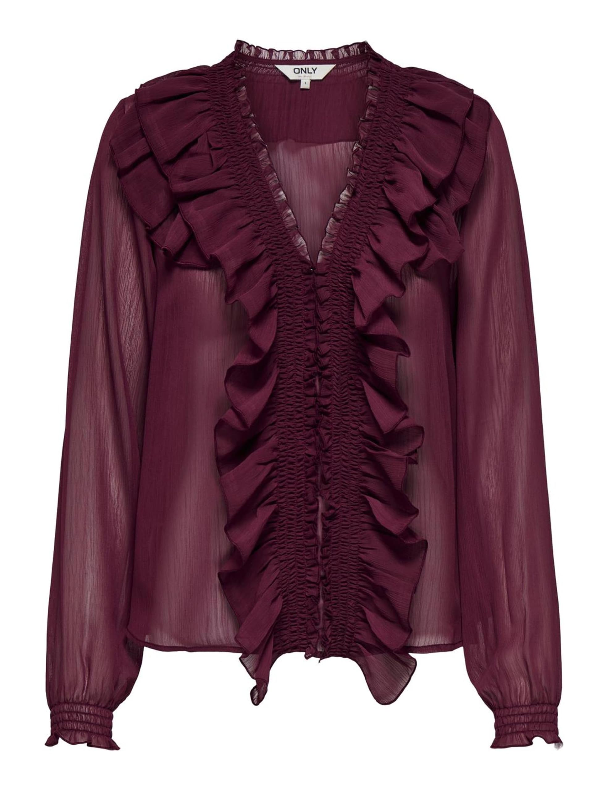 ONLY Onlanina Life LS Ruffel V-Neck Top Wvn for Women