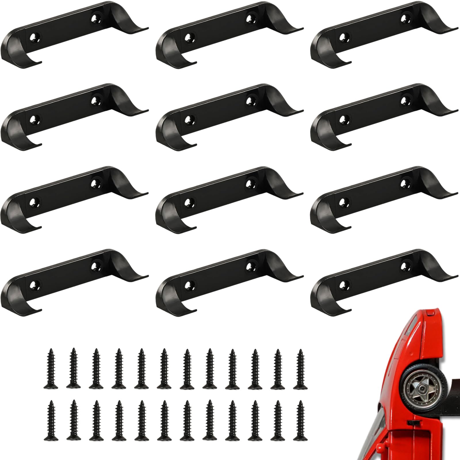 12 Pack Wall Mount Compatible with Lego Car Speed Champions F1 Display Shelves B