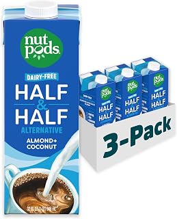 nutpods unsweetened Half & Half Dairy-Free Coffee Creamer | Dairy-free half and half alternative. Made from almonds and coconuts, zero sugar, keto, Whole30, vegan
