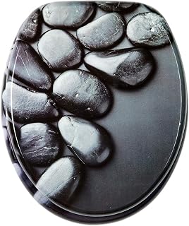 Sanilo Toilet Seat, Great Choice of Beautiful Toilet Seat Covers Made of Sturdy and High Quality Wood (Hot Stones)