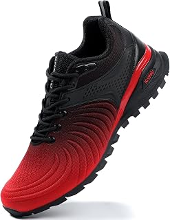 Kricely Men's Walking Shoes Breathable Lightweight Fashion Sneakers Non Slip Sport Gym Jogging Trail Running Shoes