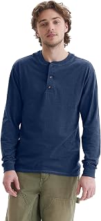 Hanes Men's Long Sleeve Beefy Henley T-Shirt