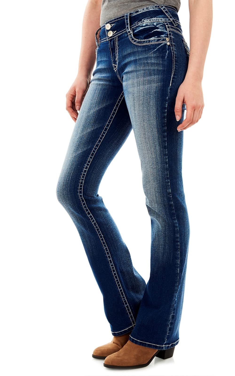 WallFlower Luscious Curvy Bootcut Jeans for Women, Sizes 0-24 | Mid-Rise, Insta 