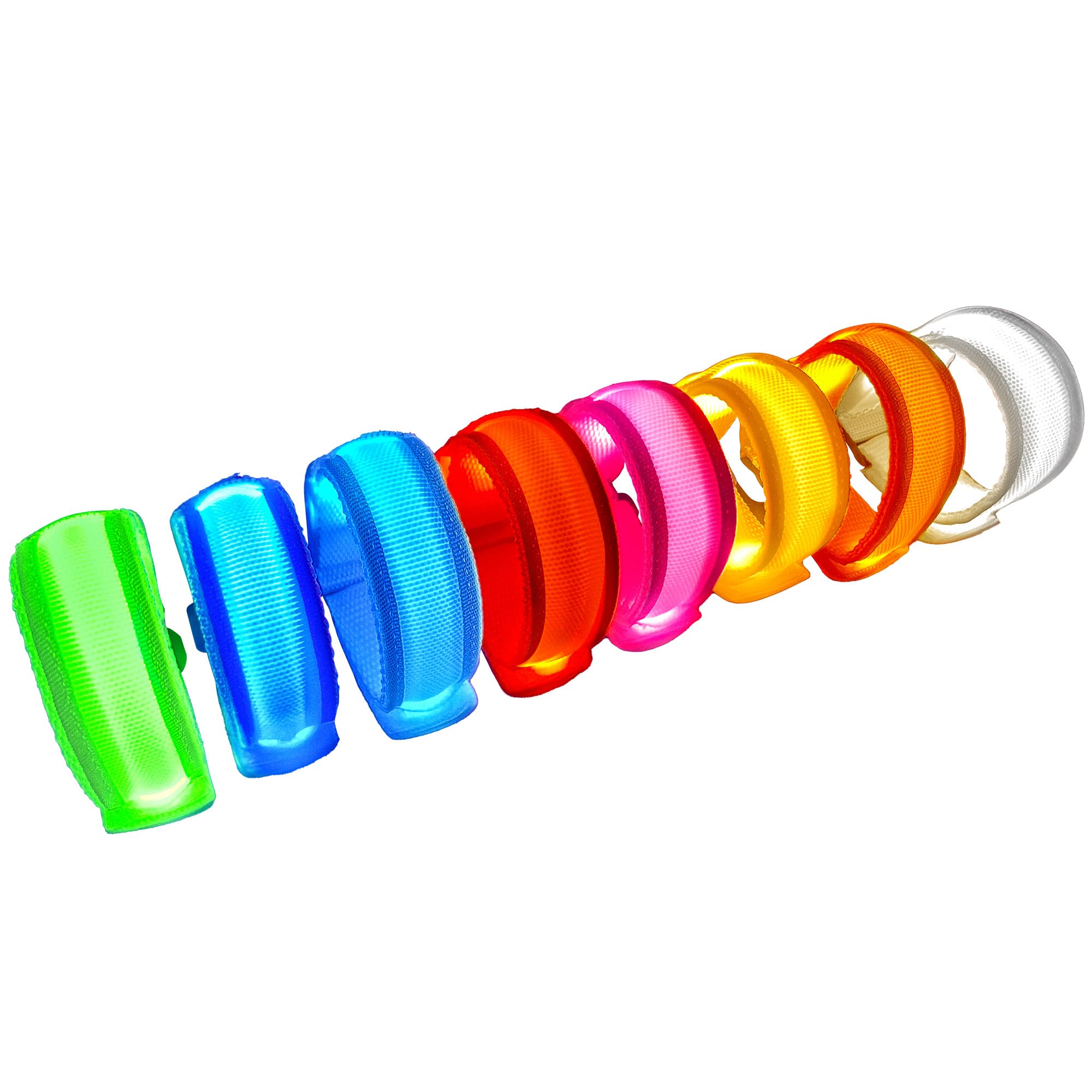 KIRALUMI 8 Pack Multicolor LED Light Up Bracelets, 3 Light Modes | Concert acces
