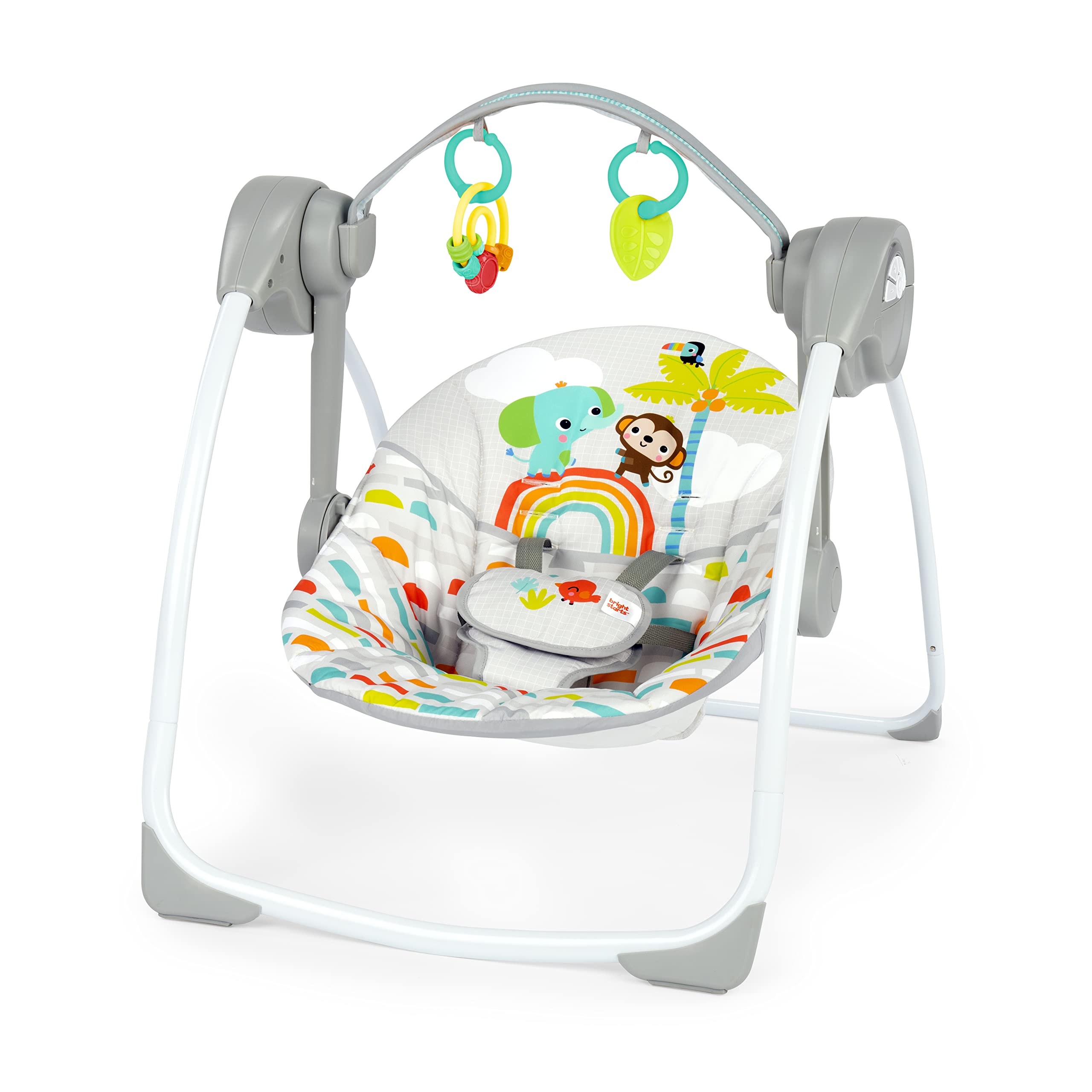 Bright Starts Portable Electric Baby Swing, Newborn to 9 Months | Lightweight & 