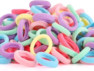 200 Pack Hair Ties BEoffer Baby Toddlers Girls Elastics Hair Band No Damage | Multicolor Colorful Small Rubber Bands Ponytail Pigtails Holders Not Harm to Hair (Macaron)