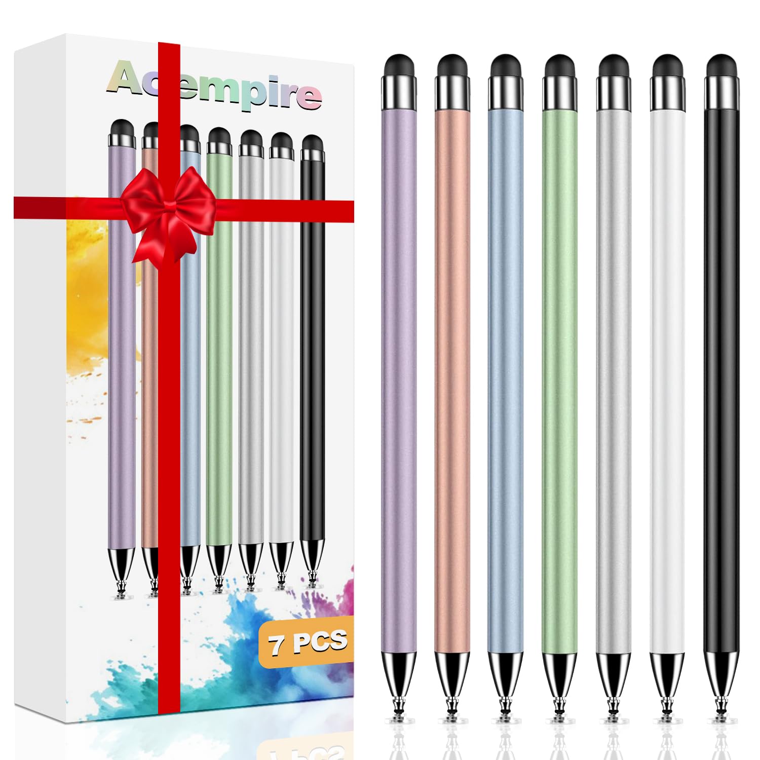 Stylus (7 Pcs), 2-in-1 Stylus Pen for Touch Screen, High Precision and Sensitivi